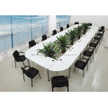Melamina moderna mesa de conferência modular destacável em branco (FOHFN-01)